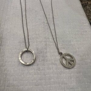 Silver Tiffany and co infinity Pendant Necklace ONLY.